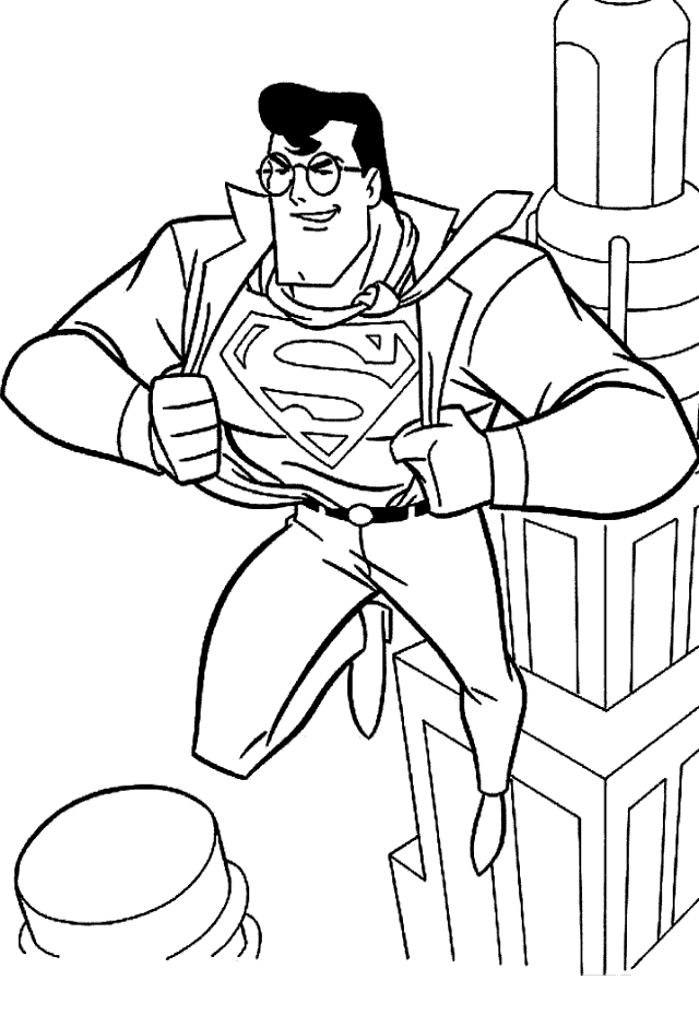 dibujos para pintar para niños superman 2